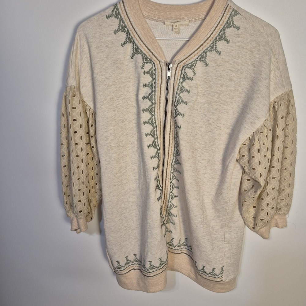 Mystree Women S Zippered Boho Boutique Layering Piece With Zipper & Embroidery